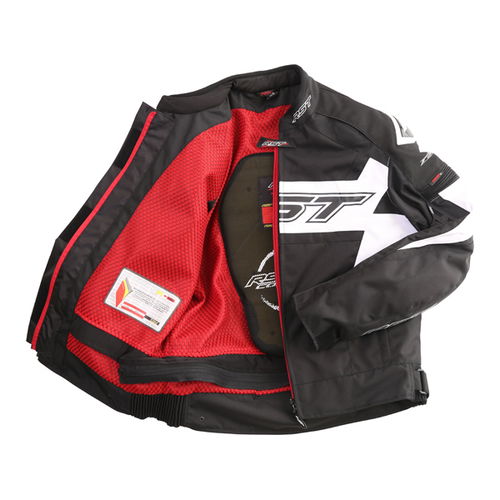 RST Tractech Evo R 2048 CE Mens Black White Textile Motorcycle Jacket Inside                                                                                                                                                                                   