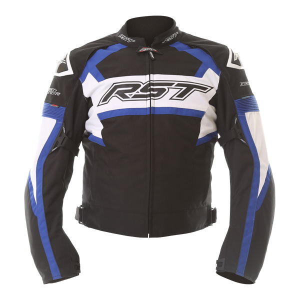 RST Tractech Evo R 2048 CE Mens Black Blue Textile Motorcycle Jacket Front                                                                                                                                                                                     