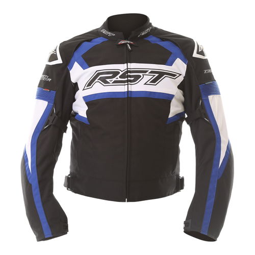 RST Tractech Evo R 2048 CE Mens Black Blue Textile Motorcycle Jacket Front                                                                                                                                                                                     