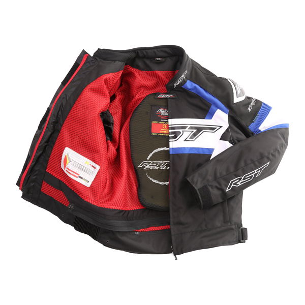 RST Tractech Evo R 2048 CE Mens Black Blue Textile Motorcycle Jacket Inside                                                                                                                                                                                    