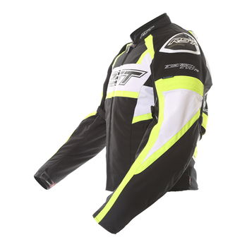 RST Tractech Evo R 2048 CE Mens Black Fluo Yellow White Textile Motorcycle Jacket Side                                                                                                                                                                         