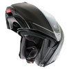 AGV Sports Modular Refractive Helm Carbon Silver Flip Front Motorcycle Helmet Flip Open                                                                                                                                                                        