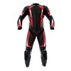 RST R-16 1067 Mens Black Red White Leather Motorcycle Suit Front                                                                                                                                                                                               