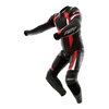 RST R-16 1067 Mens Black Red White Leather Motorcycle Suit Racing crouch                                                                                                                                                                                       