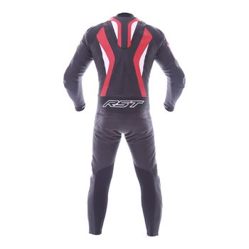 RST R-16 1067 Mens Black Red White Leather Motorcycle Suit Back                                                                                                                                                                                                