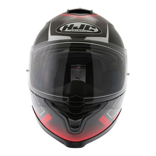 HJC IS-17 Loktar Red Full Face Motorcycle Helmet Front                                                                                                                                                                                                         