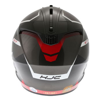HJC IS-17 Loktar Red Full Face Motorcycle Helmet Back                                                                                                                                                                                                          