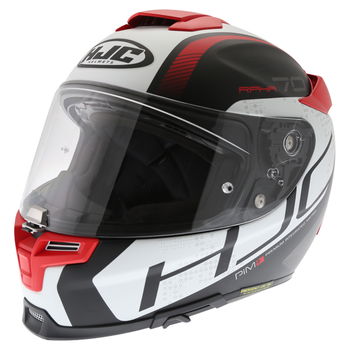 HJC RPHA 70 Vias Red Full Face Motorcycle Helmet Front left                                                                                                                                                                                                    
