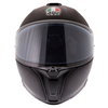 AGV Sports Modular Refractive Helm Carbon Silver Flip Front Motorcycle Helmet Front                                                                                                                                                                            