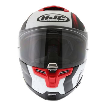 HJC RPHA 70 Vias Red Full Face Motorcycle Helmet Front                                                                                                                                                                                                         