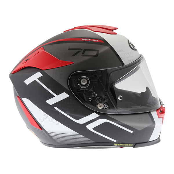 HJC RPHA 70 Vias Red Full Face Motorcycle Helmet Right side                                                                                                                                                                                                    