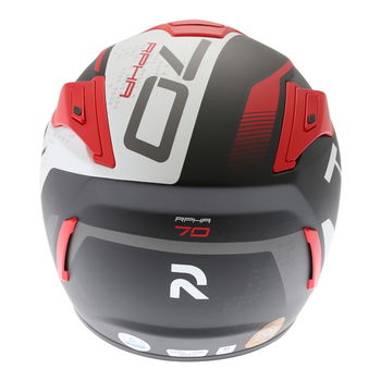 HJC RPHA 70 Vias Red Full Face Motorcycle Helmet Back                                                                                                                                                                                                          