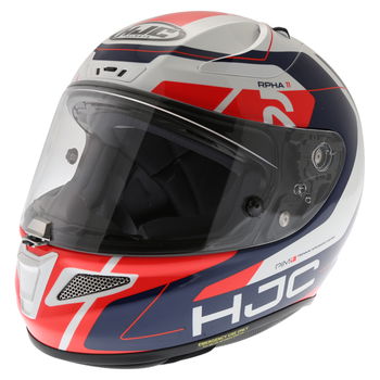 HJC RPHA 11 Chakri Red White Blue Full Face Motorcycle Helmet Front left                                                                                                                                                                                       