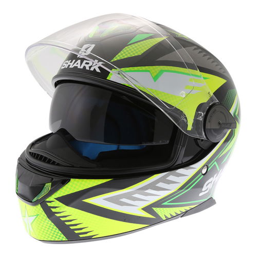 Shark Skwal 2 Draghal KGY Full Face Motorcycle Helmet Open With Sun Visor                                                                                                                                                                                      