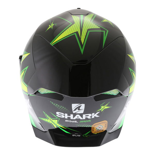 Shark Skwal 2 Draghal KGY Full Face Motorcycle Helmet Back                                                                                                                                                                                                     