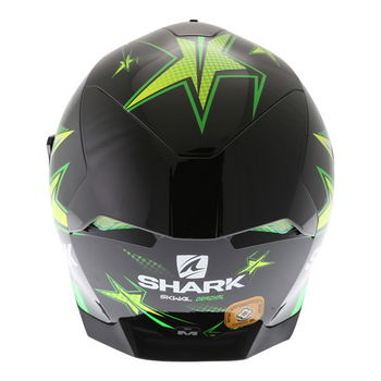 Shark Skwal 2 Draghal KGY Full Face Motorcycle Helmet Back                                                                                                                                                                                                     