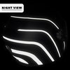 AGV Sports Modular Refractive Helm Carbon Silver Flip Front Motorcycle Helmet Night View                                                                                                                                                                       