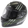 Shark Ridill Threezy Black Green Full Face Motorcycle Helmet Front Left                                                                                                                                                                                        