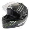 Shark Ridill Threezy Black Green Full Face Motorcycle Helmet Open With Sun Visor                                                                                                                                                                               