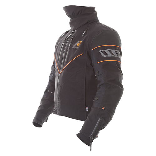 Rukka Nivala Mens Black Orange GoreTex Waterproof Textile Motorcycle Jacket Side                                                                                                                                                                               