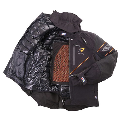 Rukka Nivala Mens Black Orange GoreTex Waterproof Textile Motorcycle Jacket Inside                                                                                                                                                                             