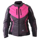 Gem Ladies Jacket Dark Grey Pink Black