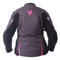 Gem Ladies Jacket Dark Grey Pink Black