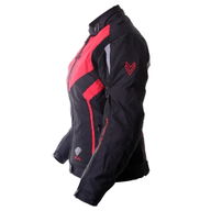 Gem Ladies Jacket Black Red Silver