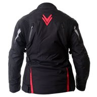 Gem Ladies Jacket Black Red Silver