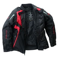 Gem Ladies Jacket Black Red Silver