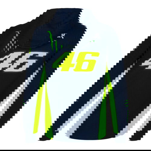 VR46 Full Zip Replica Hoodie Black Yellow Size: S