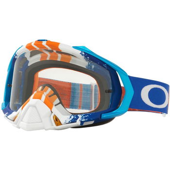 Oakley Mayhem Pro MX Goggles - Pinned Race Blue Orange/Clear Lens