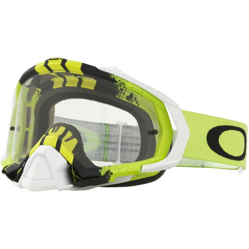 Oakley Mayhem Pro MX Goggles - Pinned Race Green Yellow/Clear Lens