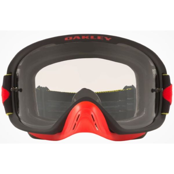 Oakley O Frame 2 Pro MX Goggle Tuff Blocks Yellow Red Clear Lens Blocks Yellow Red Clear Lens