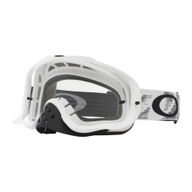 Crowbar MX Goggles Matt White Speed Clear Lens
