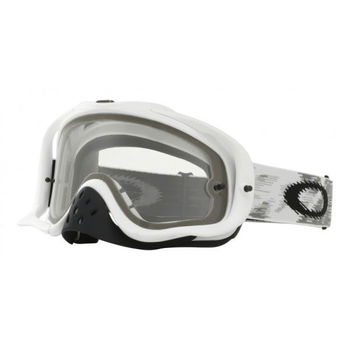 Oakley Crowbar MX Goggles - Matt White Speed Dual/Clear Lens