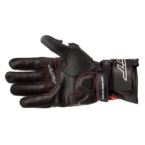 RST Pilot CE Mens Black Red White Motorcycle Gloves Palm                                                                                                                                                                                                       