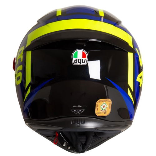 AGV K3 SV-S Ride 46 Full Face Motorcycle Helmet Back                                                                                                                                                                                                           