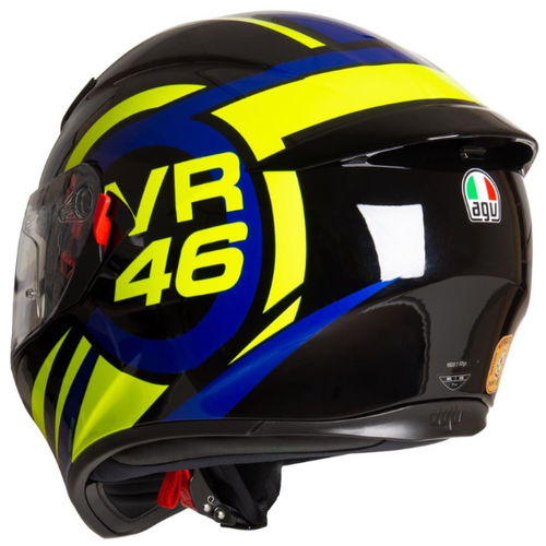 AGV K3 SV-S Ride 46 Full Face Motorcycle Helmet Back Right                                                                                                                                                                                                     