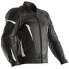RST GT CE Mens Leather Black White Motorcycle Jacket Front                                                                                                                                                                                                     