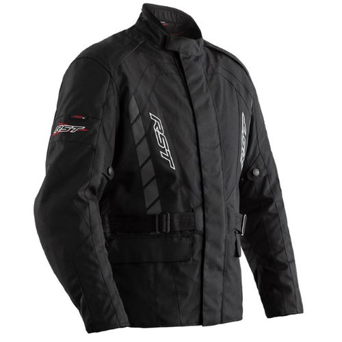 RST Alpha IV CE Black Textile Motorcycle Jacket Front                                                                                                                                                                                                          