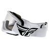 Fly Racing Focus White Goggles Left Side                                                                                                                                                                                                                       