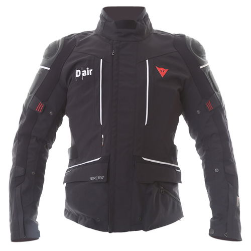 Dainese Cyclone D-Air Black White Leather Motorcycle Jacket Front                                                                                                                                                                                              