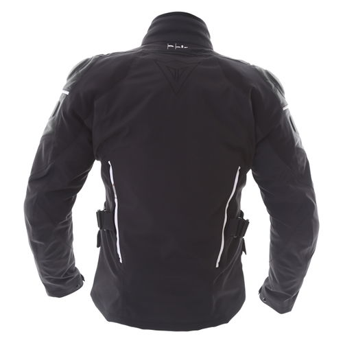 Dainese Cyclone D-Air Black White Leather Motorcycle Jacket Side                                                                                                                                                                                               