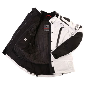 IXS Saragossa Ladies Grey Black Silver Goretex Waterproof Textile Motorcycle Jacket Inside