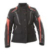 IXS Saragossa Ladies Black Red Goretex Waterproof Textile Motorcycle Jacket Goretex Front                                                                                                                                                                      