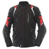 IXS Calgary Mens Goretex Black Red Waterproof Textile Motorcycle Jacket Front                                                                                                                                                                                  