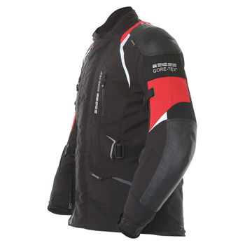 IXS Calgary Mens Goretex Black Red Waterproof Textile Motorcycle Jacket Side                                                                                                                                                                                   