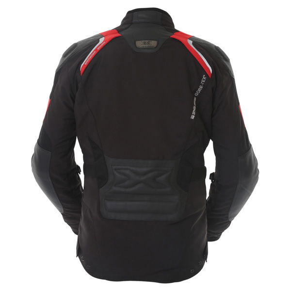 IXS Calgary Mens Goretex Black Red Waterproof Textile Motorcycle Jacket Back                                                                                                                                                                                   