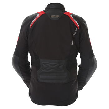 IXS Calgary Mens Goretex Black Red Waterproof Textile Motorcycle Jacket Back                                                                                                                                                                                   